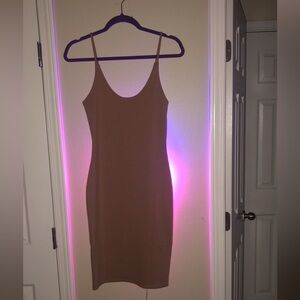 NWOT Brown/nude Bodycon dress
